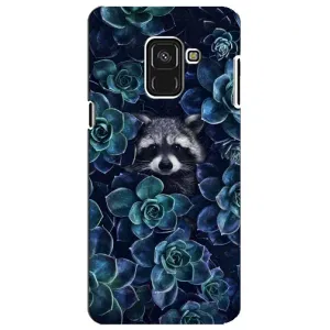 Силиконовый Чехол с Енотами на Samsung A8 Plus, A730F (В цветах)