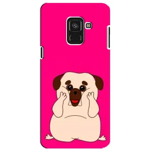 Чехол (ТПУ) Милые собачки для Samsung A8 Plus, A730F (Веселый Мопсик)