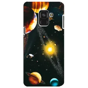 Чохол (ТПУ) з планетами на Samsung A8 Plus, A730F (Вид з космосу)