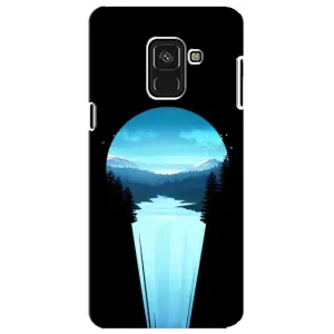 Летний Чехол на Samsung A8 Plus, A730F (Синий Водопад)