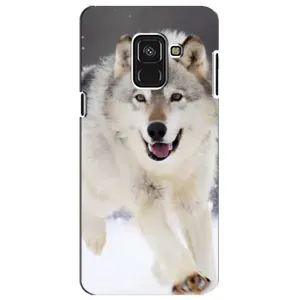 Чехол с Волком на Samsung A8 Plus, A730F (Волк на снегу)