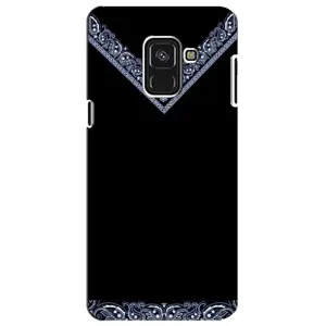 Силиконовый Чехол на Samsung A8 Plus, A730F (Воротник вышиванки)
