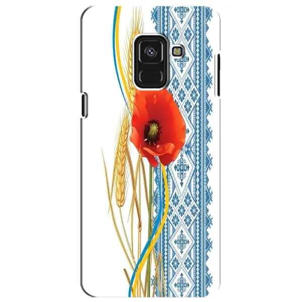 Чехол с рисунком «Вышиванка с цветком» для Samsung Galaxy A8 Plus 2018 (A730F)
