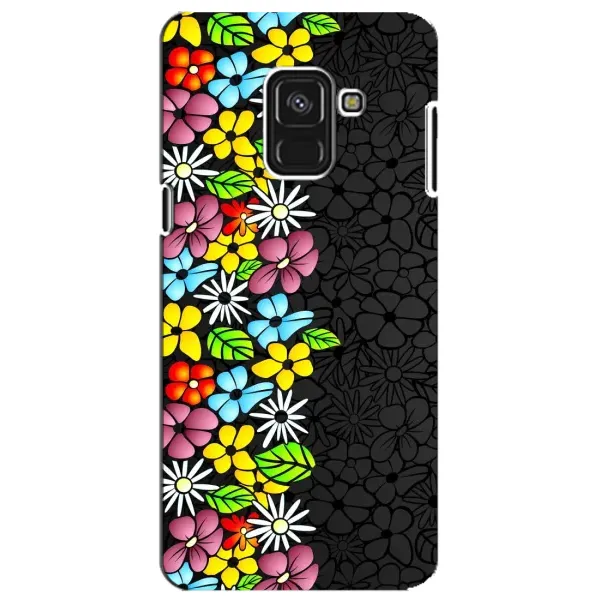 Чехол с рисунком «Яркие цветы на черном» для Samsung Galaxy A8 Plus 2018 (A730F) Чехол с рисунком «Яркие цветы на черном» для Samsung Galaxy A8 Plus 2018 (A730F)