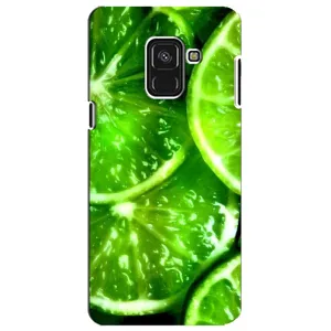 Чехол с изображением  вкусной еды для Samsung A8 Plus,  A730F (Яркий ЛАЙМ)