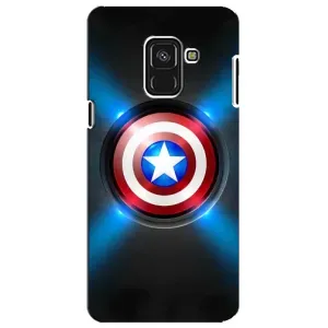 Чохол с Щітом Капітана Америки на Samsung A8 Plus,  A730F (Яскраий Щит Капітана)