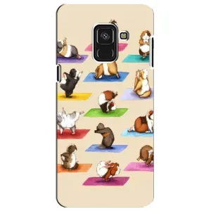 Чехол с Прикольным принтом на Samsung A8 Plus, A730F (Ёга свинок)