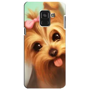 Чехол (ТПУ) Милые собачки для Samsung A8 Plus, A730F (Йоршенский терьер)