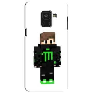 Чохли для Samsung A8 Plus,  A730F (Персонажі МайнКрафт) (Зелений хлопчик)