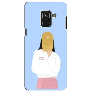 Силиконовый Чехол на Samsung A8 Plus, A730F с картинкой Стильных Девушек (Желтая кепка)