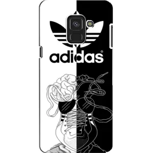 Чехол в стиле "Адидас" для Самсунг А8 (2018) (Adidas шнурки)