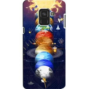 Чехол (ТПУ) с планетами на Samsung A8, A8 2018, A530F (Арт планети)