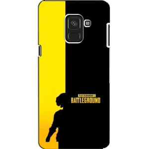 Чехол (TPU) с картинкой "Лого Пабг" на Самсунг А8 (2018) (Battlegrounds)