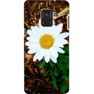 Чехол с ромашками на Samsung A8, A8 2018, A530F (Белая ромашка)