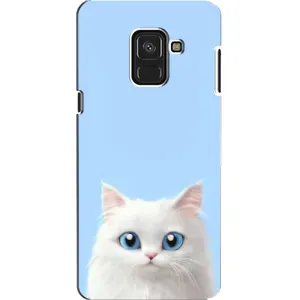 Чехол на тематику: Коты для Samsung Galaxy A8 2018 (A530F) (Белый кот)