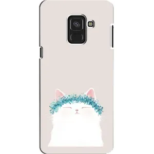 Чехол на тематику: Коты для Samsung Galaxy A8 2018 (A530F) (Белый котик)
