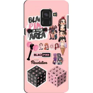 Чехлы с картинкой для Samsung A8, A8 2018, A530F (BLACK PINK коллаж)