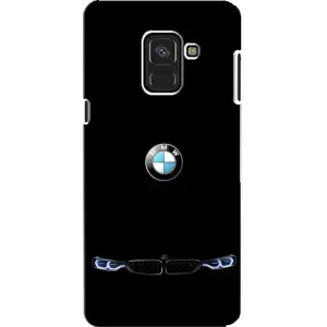 Силиконовый бампер с картинкой машины на Samsung A8, A8 2018, A530F (Черный BMW)