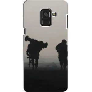 Чехлы на военную тематику для Samsung A8, A8 2018, A530F (Бой солдат)