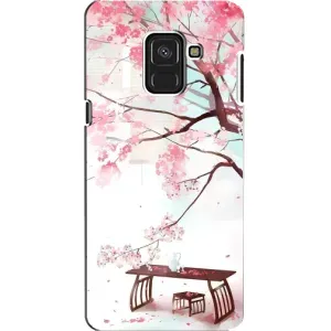Чехол с принтом САКУРЫ на Samsung A8, A8 2018, A530F (Чайная церемония)
