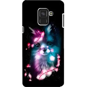 Чехол с Лисичкой для Samsung A8, A8 2018, A530F (Черная Лиса)