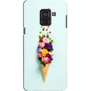 Чехлы с тематикой "ЦВЕТЫ" на Samsung A8, A8 2018, A530F (Цветок-мороженное)