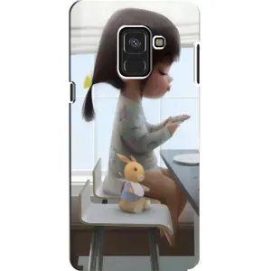 Дівчачий Чохол для Samsung A8, A8 2018, A530F (ДІвчина з іграшкою)