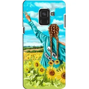 Чохол Стильні дівчата на Samsung A8, A8 2018, A530F (Дівчина на полі)