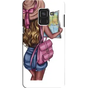 Чохол Стильні дівчата на Samsung A8, A8 2018, A530F (Дівчина Манрівник)