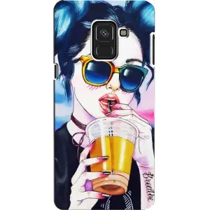 Чохол з картинкою Модні Дівчата Samsung A8, A8 2018, A530F (Дівчина з коктейлем)