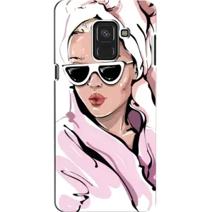Чохол з картинкою Модні Дівчата Samsung A8, A8 2018, A530F (Дівчина в халаті)