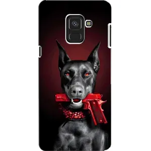 Чехол ДОБЕРМАН для Samsung A8, A8 2018, A530F (Доберман злой)