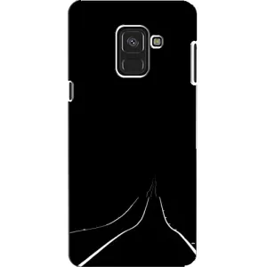 Чехол с картинками на черном фоне для Samsung A8, A8 2018, A530F (Дорога)