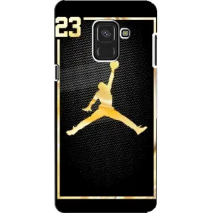 Силиконовый Чехол Nike Air Jordan на Самсунг А8 (2018) (Джордан 23)
