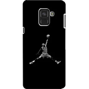 Силиконовый Чехол Nike Air Jordan на Самсунг А8 (2018) (Джордан)