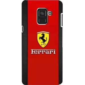 Силиконовый бампер с картинкой машины на Samsung A8, A8 2018, A530F (Ferrari Logo)