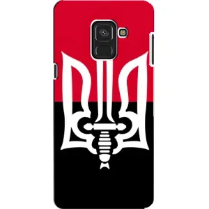 Чехлы УПА (Красно-Чёрный) на Samsung A8, A8 2018, A530F (Герб Украины)