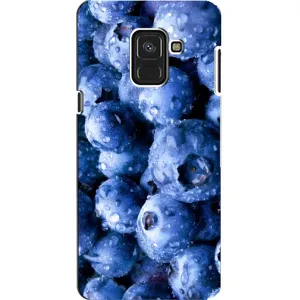 Чехол с изображением вкусной еды для Samsung A8, A8 2018, A530F (Голубика)