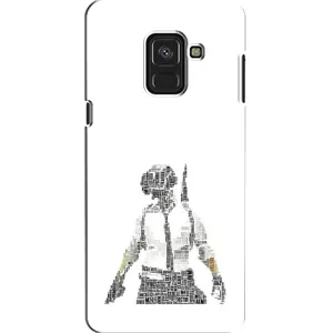Силиконовый чехол с картинкой "Герой Pubg" на Samsung A8, A8 2018, A530F (Из букв)