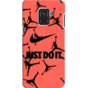 Силиконовый Чехол Nike Air Jordan на Самсунг А8 (2018)