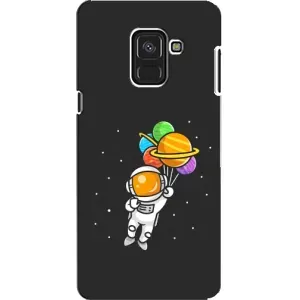 Силиконовый Чехол с принтом "Космонавты" на Samsung A8, A8 2018, A530F (Космонавт с шариками)