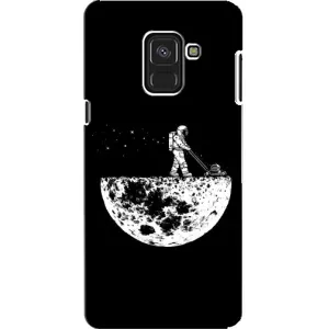 Силиконовый Чехол с принтом "Космонавты" на Samsung A8, A8 2018, A530F (Космонавт)