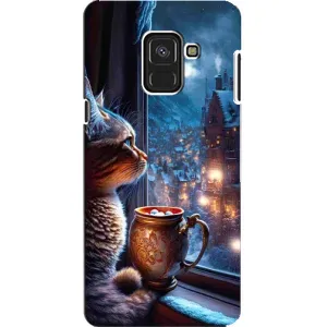 Чохли на Новий Рік Samsung A8, A8 2018, A530F (Кіт новорічний)