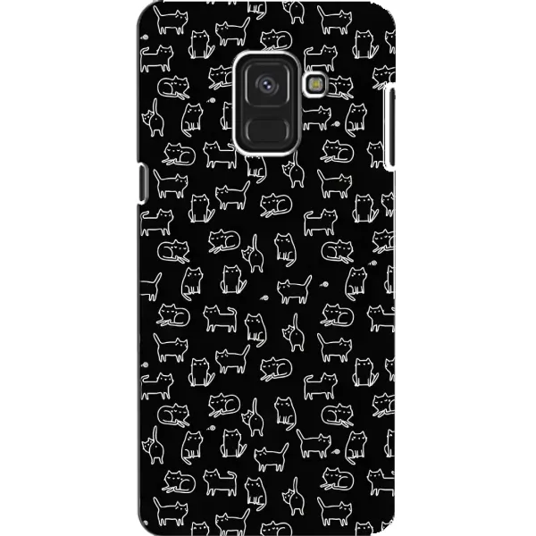 Чехол с рисунком «Котики на черном» для Samsung Galaxy A8 2018 (A530F) Чехол с рисунком «Котики на черном» для Samsung Galaxy A8 2018 (A530F)