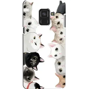 Силиконовый чехол с котиком для Samsung A8, A8 2018, A530F (Коты)
