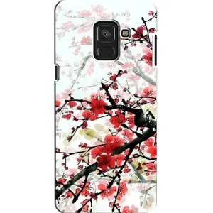 Чехол с принтом САКУРЫ на Samsung A8, A8 2018, A530F (Красивая Сакура)