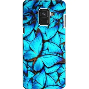 Силиконовый бампер с картинкой животных для Samsung A8, A8 2018, A530F (Крылья бабочек)