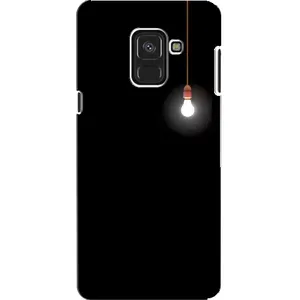 Чехол с картинками на черном фоне для Samsung A8, A8 2018, A530F (Лампочка)