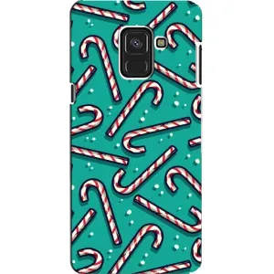 Силіконовий бампер на різдво для Samsung A8, A8 2018, A530F (Льодяники)