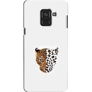 Чохол з леопардовим принтом на Samsung A8, A8 2018, A530F (Леопард на білому)